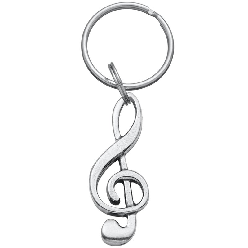 DANFORTH â€“ Music Note Keyring, 2â€ â€“ G Clef - Lanyard, Bag & Backpack Keychains For Men, Women, Teens â€“ Marching Band, Rock Band, Musician & DJ Charms â€“ Split Key Ring â€“ Made In USA - Image 3